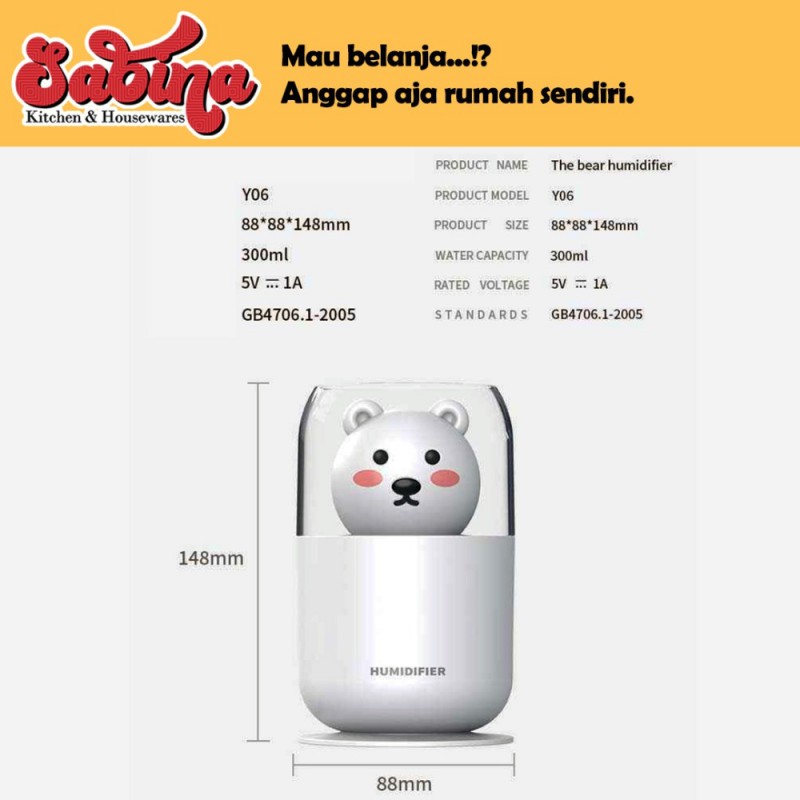 Humidifier Purifier Diffuser Ishowtienda Pelembab Pembersih Udara300ml