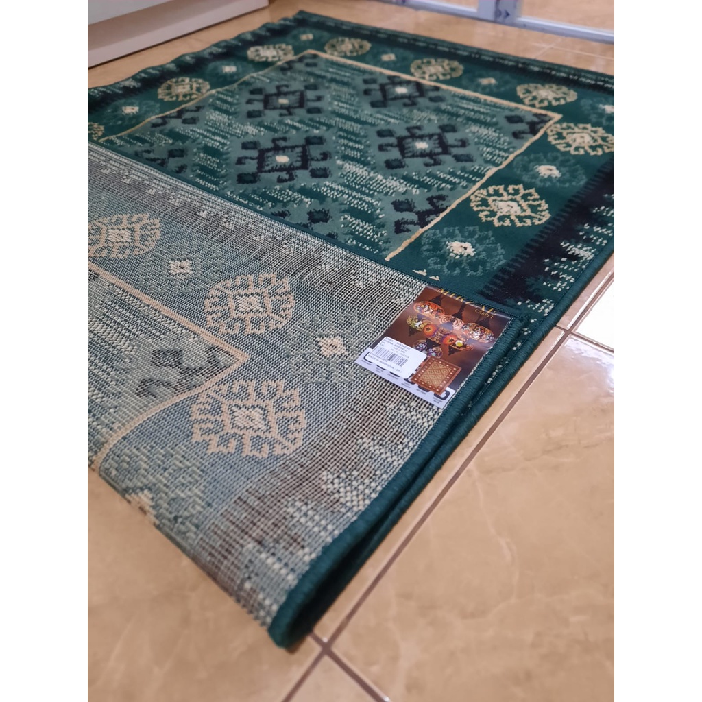 KARPET MIRZAE 100 X 150 MZ02 GREEN Karpet Lantai Hijau, Permadani Bulu Tebal-5