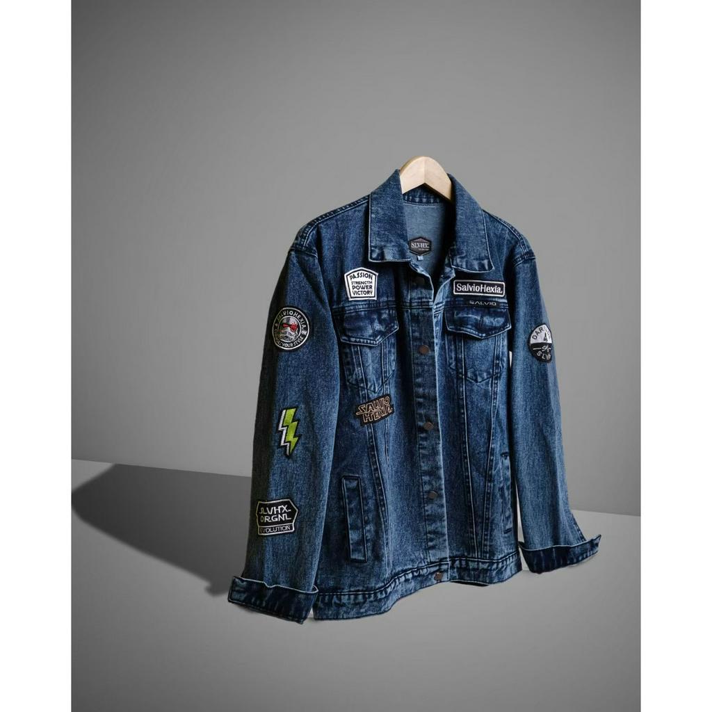 Bayar Ditempat/ jaket jeans pria terbaru 2023 /jaket pria bordir/ jaket jeans pria bordir terbaru/ jaket pria keren/ jaket pria denim jeans bordir