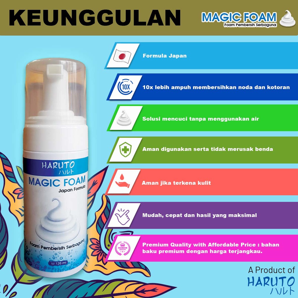 Pembersih serbaguna Haruto magic foam 120ml PROMO BUY1 GET1