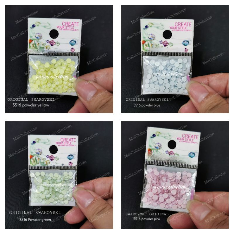 Swarovski ORIGINAL hotfix kristal pastel khimar logo jilbab hijab polycotton branded diy kristal