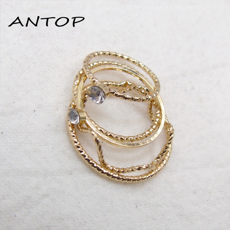 5Pcs / Set Cincin Fashion Pesona Wanita Aksesoris Mode ANTOP