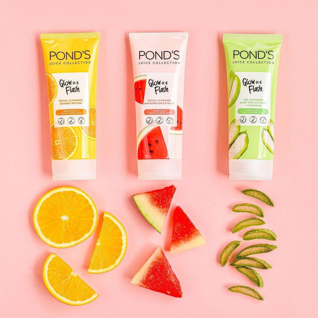 Pond's Juice Collection Glow In A Flash Facial Cleanser 90gr