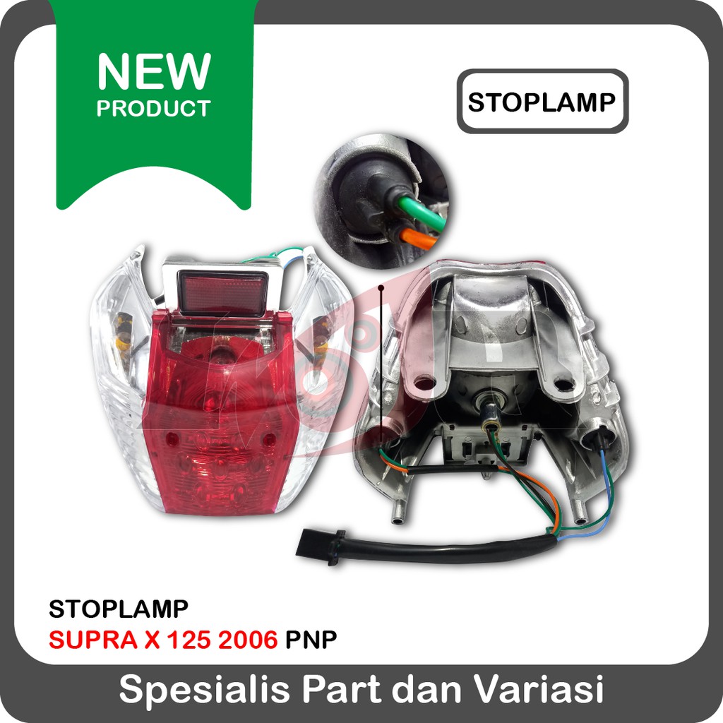 StopLamp Supra-X 125 Reflektor Belakang Lampu Rem Honda Stop Lamp Assy