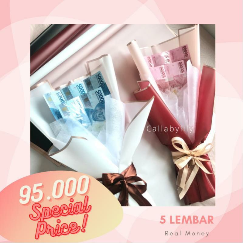 Buket bunga uang asli money bouquet