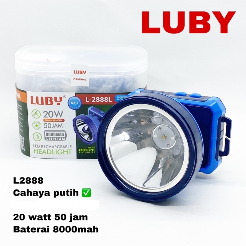 Luby L2888 Senter Kepala Super Terang / Headlamp Outdoor LED Waterproof