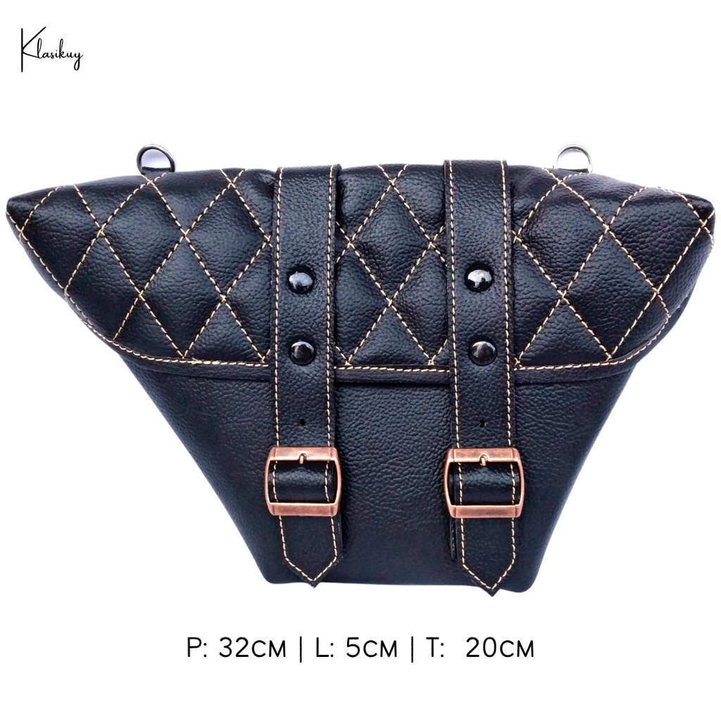 KLASIKUY - Model 04 : Tas Motor Side Bag Samping Motor Klasik Custom Japstyle