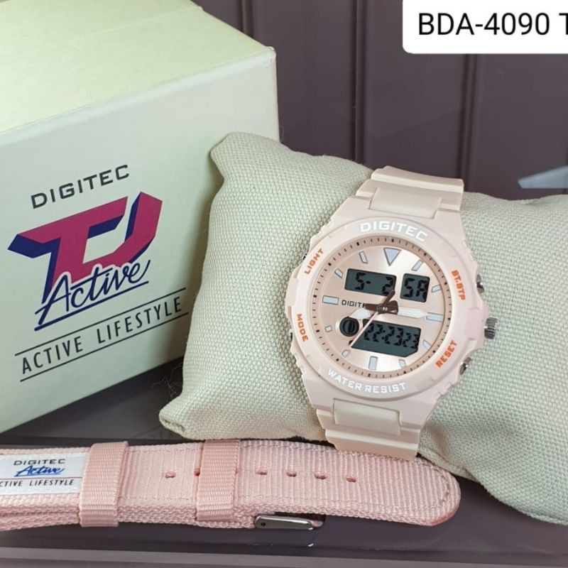 Jam Tangan wanita New DIGITEC TYPE BDA 4090 free strap kanvas original