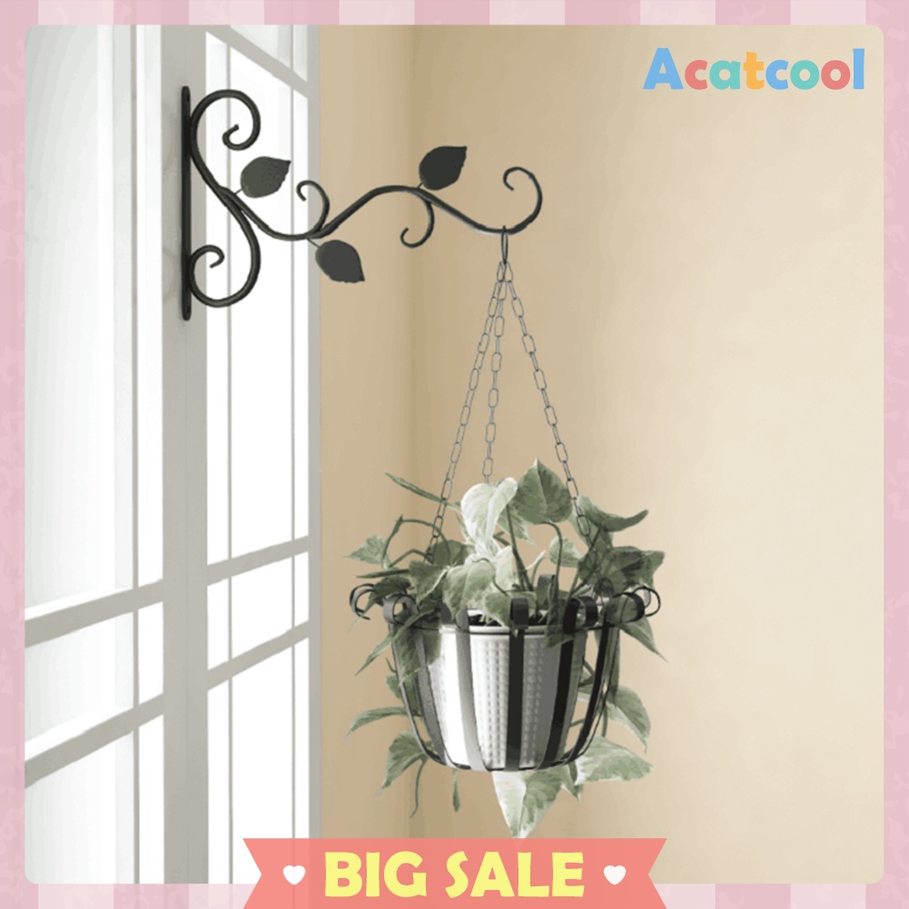 Wall Mounted Flower Pot Rack Hook Decorative Plant Bracket Hanger Iron Cast