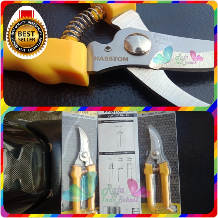 Ori Gunting Dahan Ranting Haston Prohex Pruning Shears Gunting Art 1350 1353 Tajam Anti Karat Kuat Gunting Dahan Ori