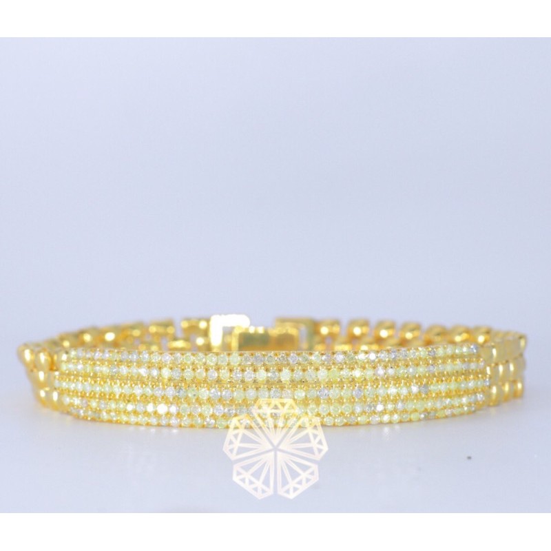 GELANG PERAK WANITA NATURAL BERLIAN EROPA 2ct/204pcsNA274