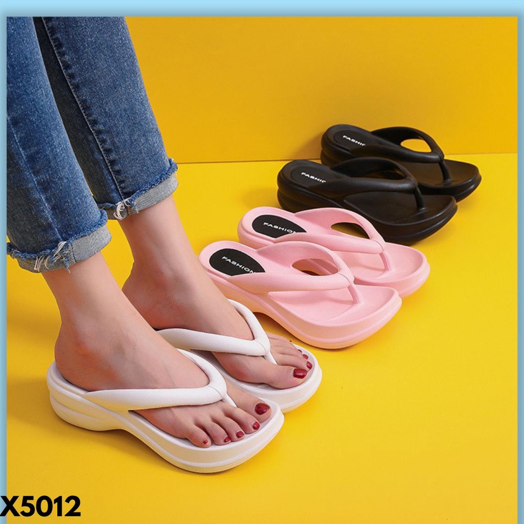 SANDAL WANITA MODE WEDGES DESIGN SIMPLE COCOK DIPAKAI HARIAN RUBBER IMPORT 5012