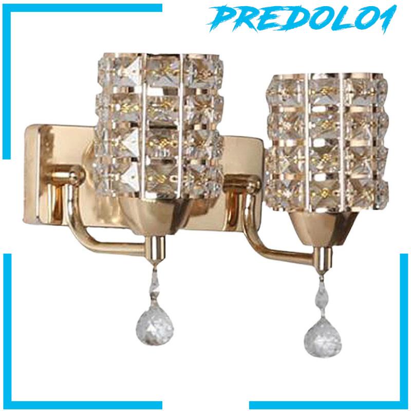 [PREDOLO1] Modern Led Crystal Wall Lamp Sconce Light Bulb Bedroom Bedside Balcony Decor