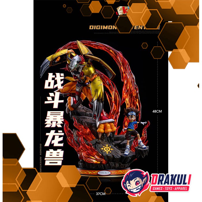 Statue GFK Studios x Ao Studios Digimon - WarGreymon with LED