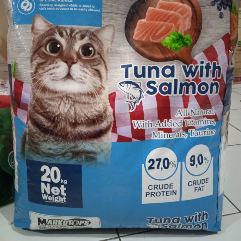 Gojeg Grab Markotops Tuna with Salmon 20kg / Markotop Tuna Salmon 20 kg / Makanan Kucing cat food