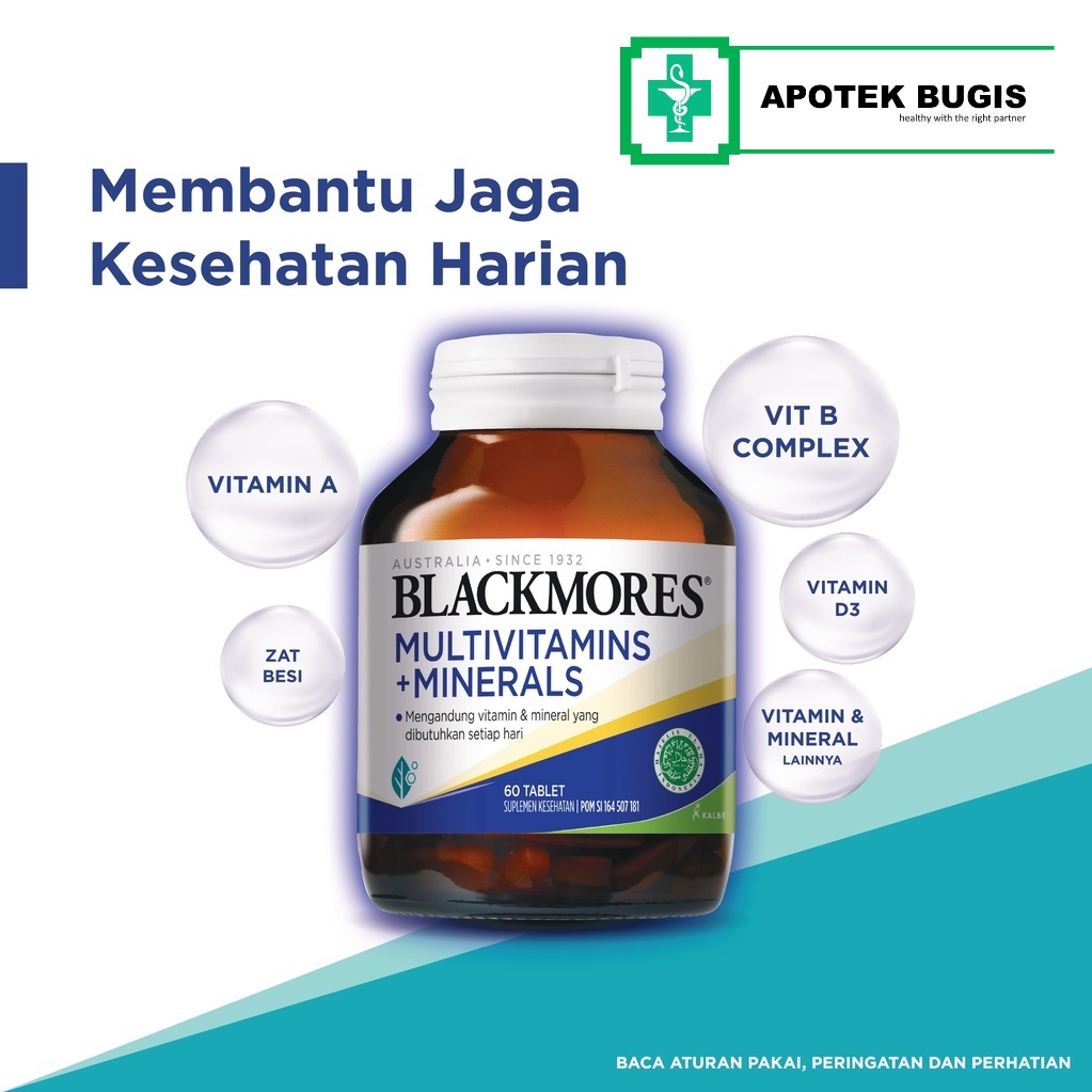 BLACKMORES MULTIVITAMIN &amp; MINERAL - DAYA TAHAN TUBUH - VARIAN 30-60 KAPLET