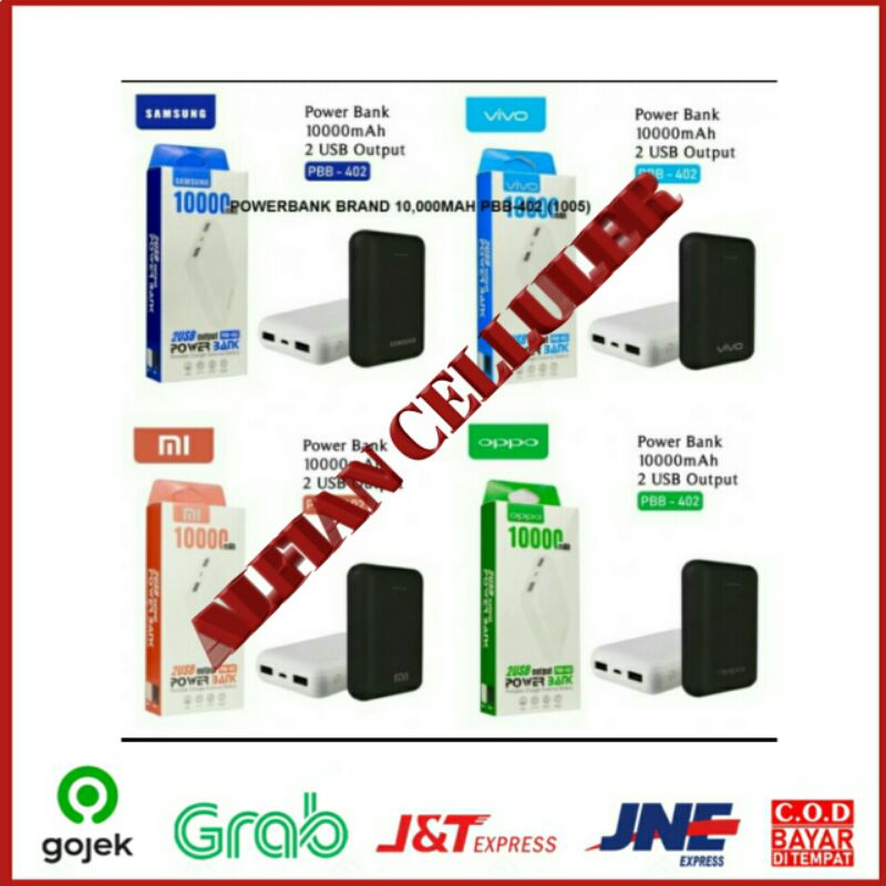 PB POWERBANK POWER BANK OPPO MURAH KAPASITAS 10000 mAh PBB 402