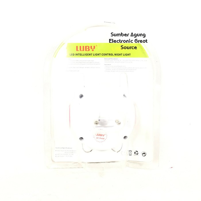 Lampu Tidur Sensor Luby L5203 Robot 5203 Cahaya Putih Inteligent Safe