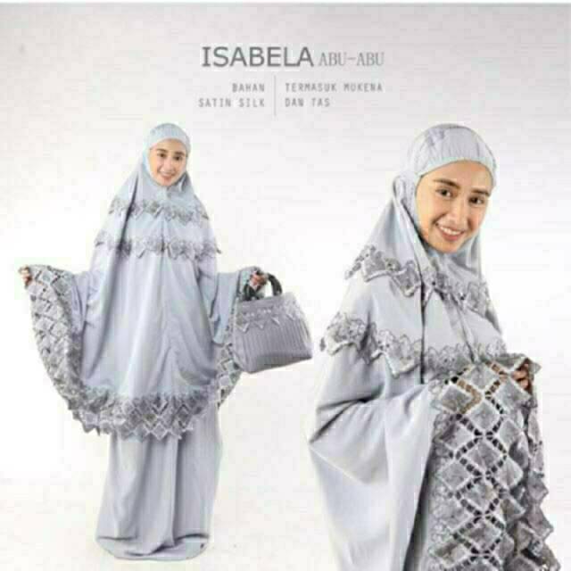 Mukena Jumbo Dewasa Satin Silk Isabela | Mukena Satin Adem | GROSIR MUKENA MURAH