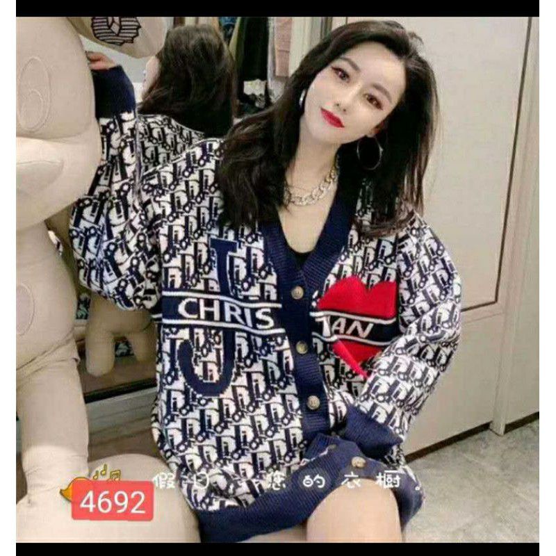 Cardigan Rajut Premium Impor Christian Dior