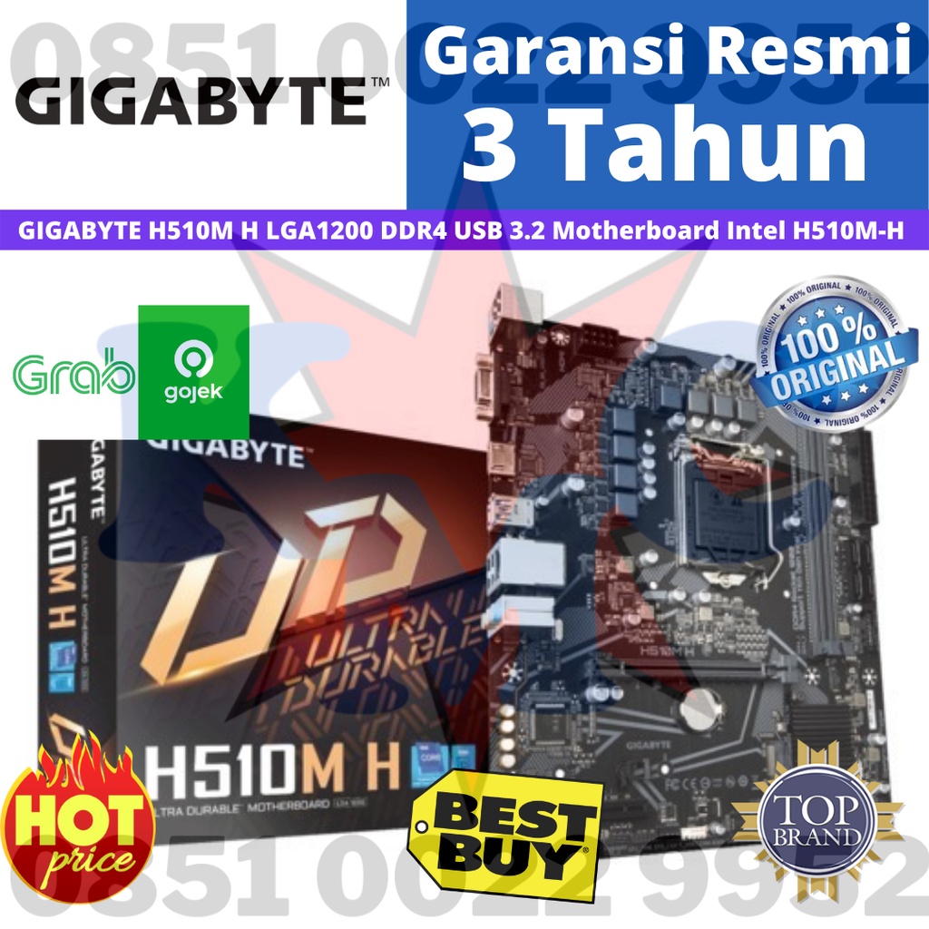 GIGABYTE H510M H LGA 1200 H510 DDR4 USB 3.2 Motherboard Intel H510M-H