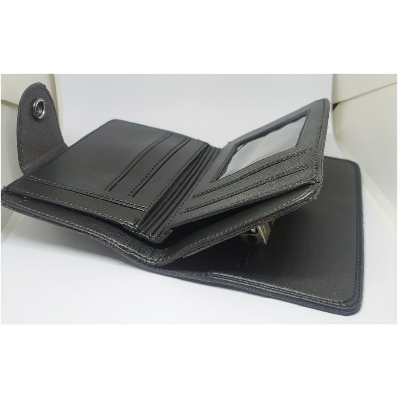 DOMPET KULIT PRIA 3/4 MODEL KANCING Ukuran Tanggung