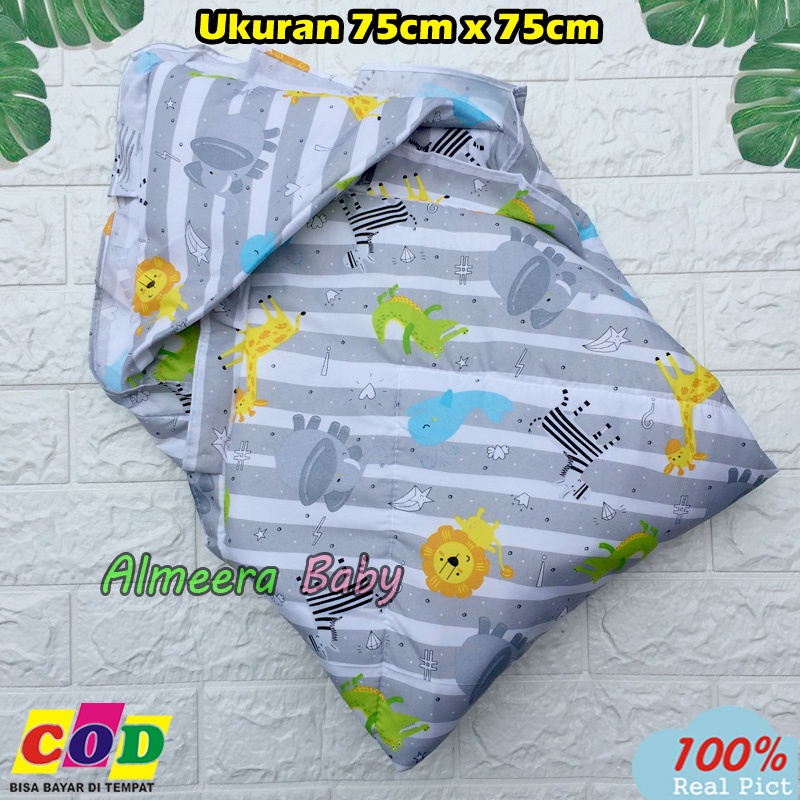 Almeera Baby - Selimut Bayi Badcover Bayi Baru lahir Topi Hoody Tebal dan Halus Ukuran 75cm x 75cm