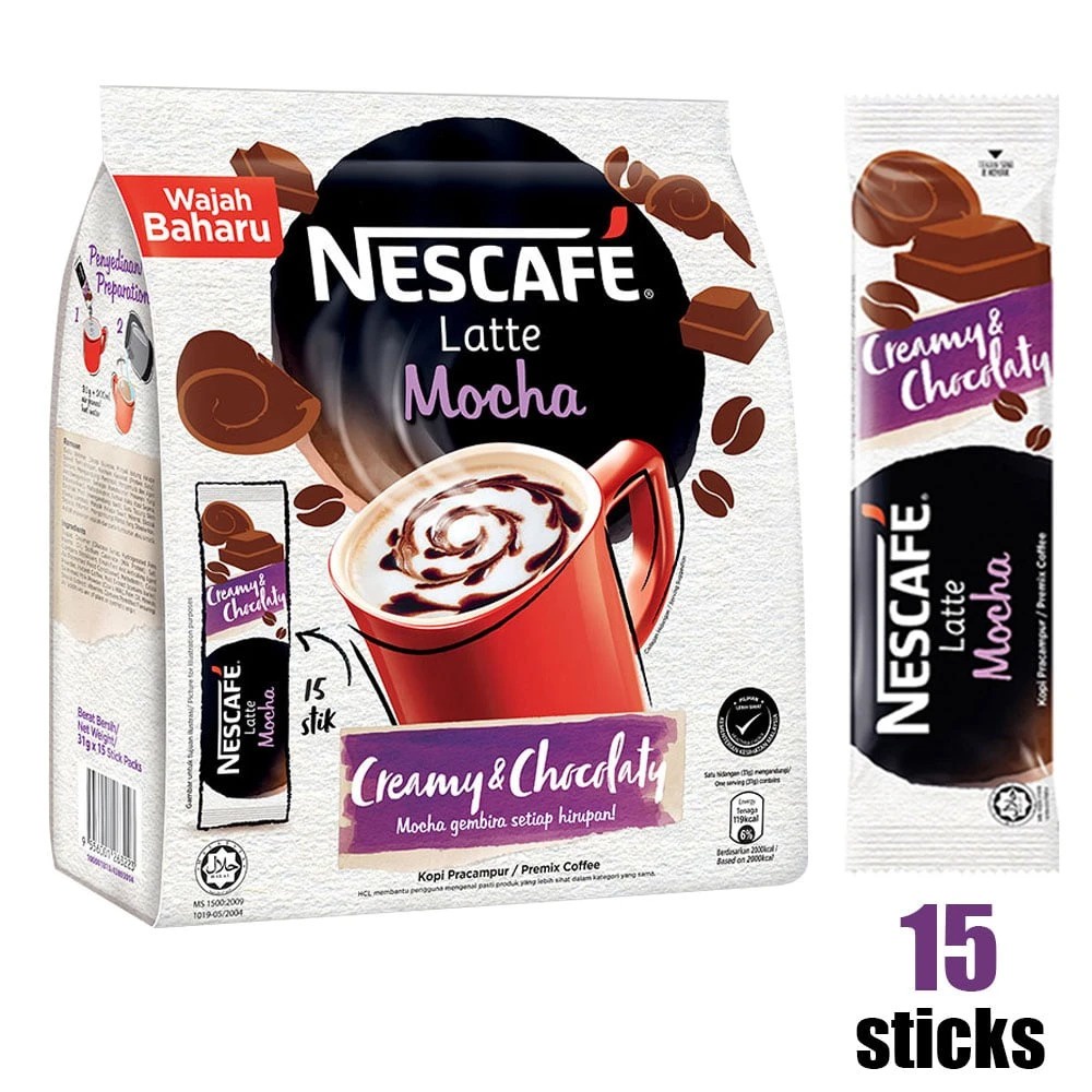 Jual Nescafe Latte Mocha Creamy & Chocolaty (15 Sachet) | Shopee Indonesia