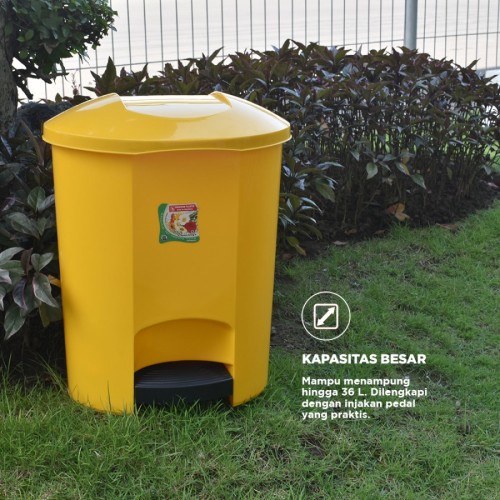 TEMPAT SAMPAH INJAK MASPION ELITE PEDAL PAIL 36LITER / KOTAK SAMPAH BOX SAMPAH