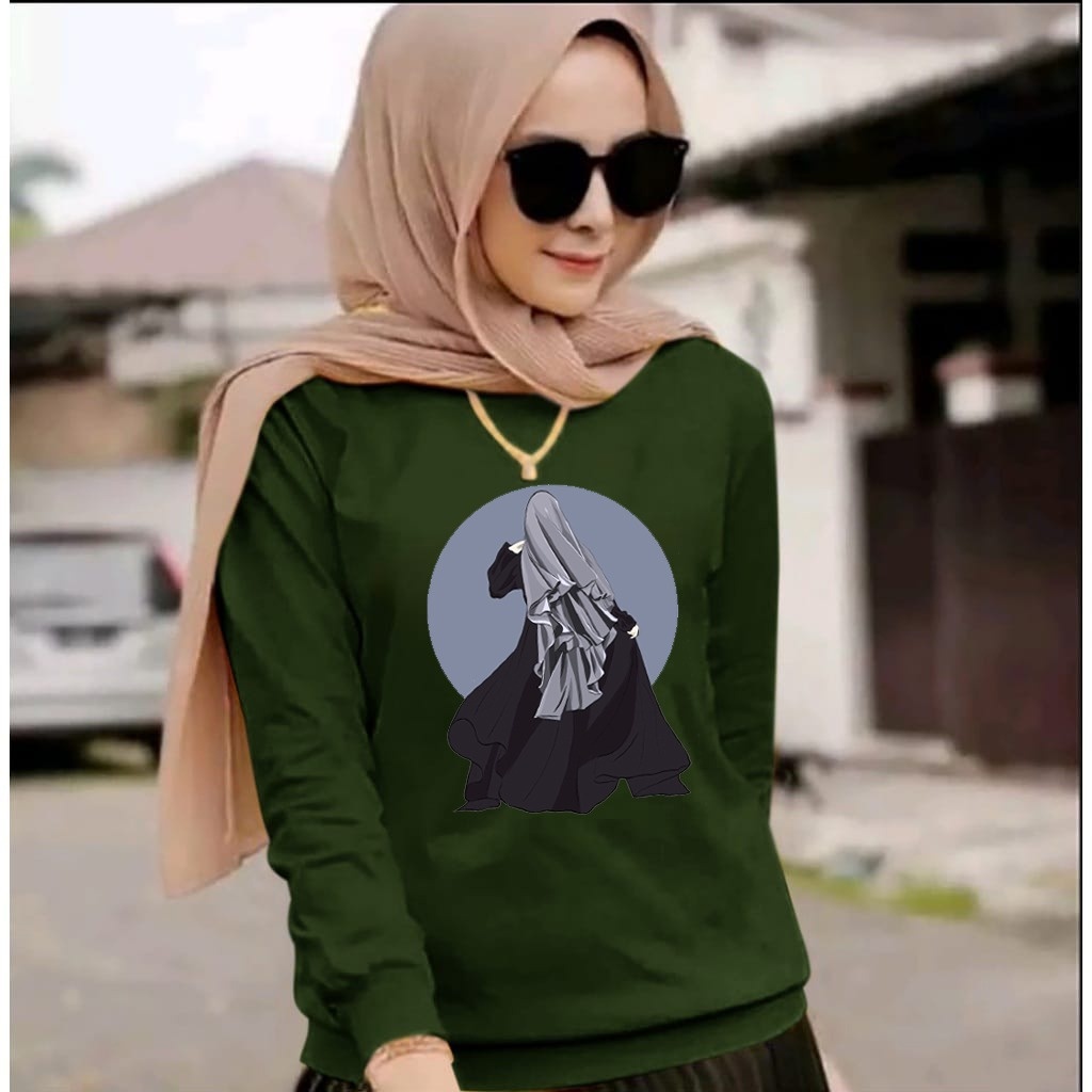 BAJU HIJAB MOON HEN -BAJU CEWEK DISTRO LENGAN PANJANG MASA KINI DAN TRENDY