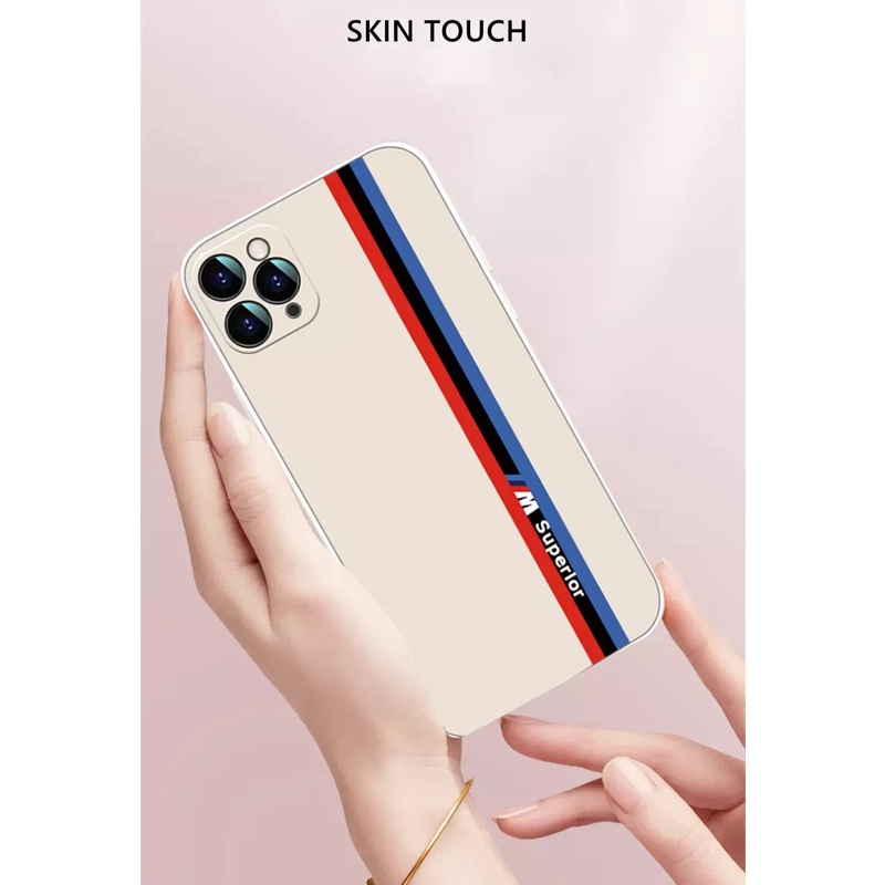 Case Liquid BMW Strip iPhone X Xs  Casing Softcase TPU Dove With pelindung kamera