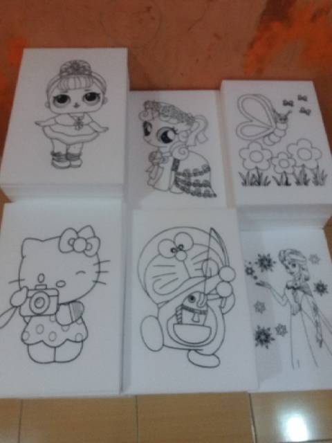 

Adn Sterofoam lukis 6 gambar 1 set gambar cowok