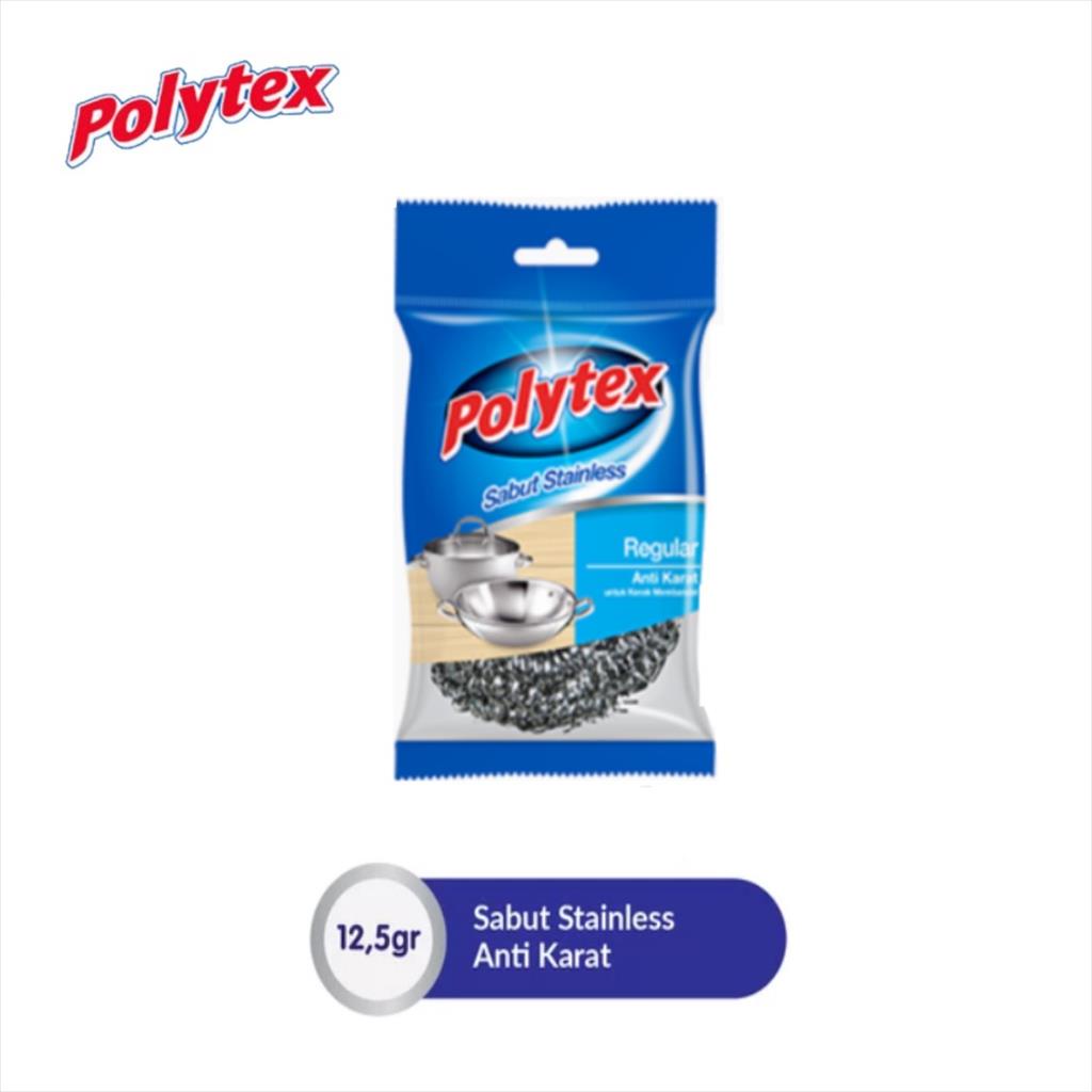 Polytex Sabut Stainless REGULAR Untuk Alat Masak 12.5 Gram - 12.5 Gr