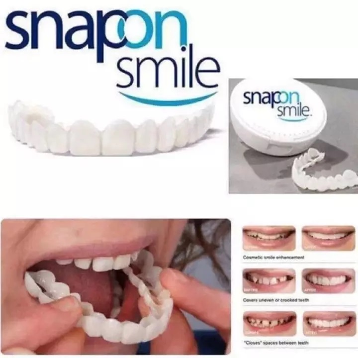 DBI - SNAP ON SMILE SEPASANG GIGI PALSU SILICON 1 SET ATAS BAWAH