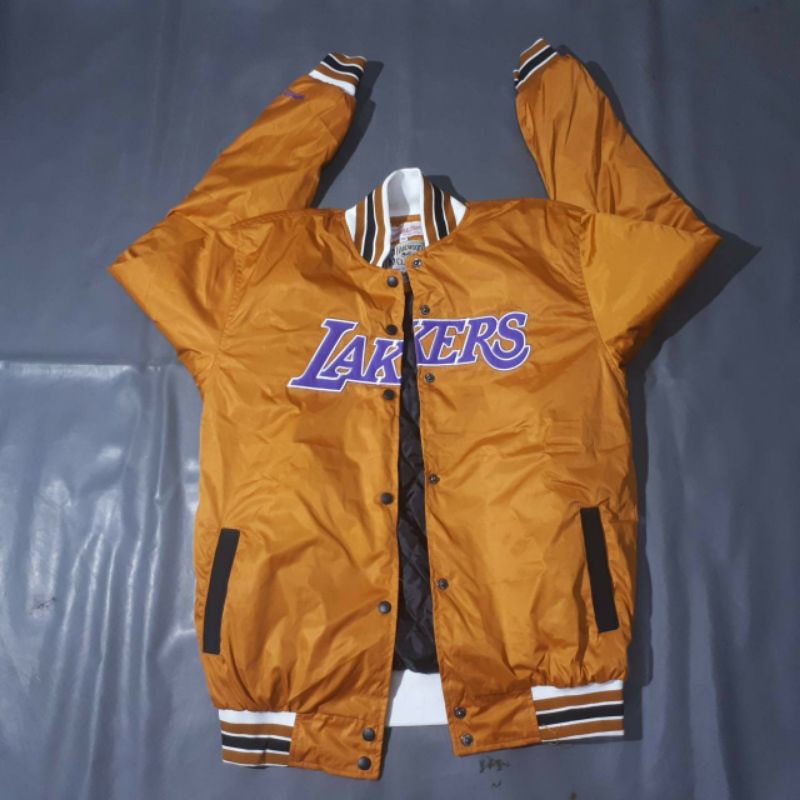 varsity lakers bomber jaket