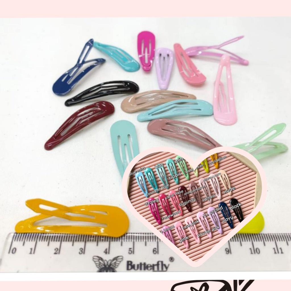 1 BUAH - 5 CM  JEPIT RAMBUT TIK TOK WARNA | COLOUR 5 CM