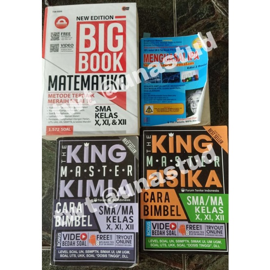 BUKU LATIHAN SOAL UTBK, SKS BIRU SAINTEK, BIG BOOK, THE KING, ZENIUS