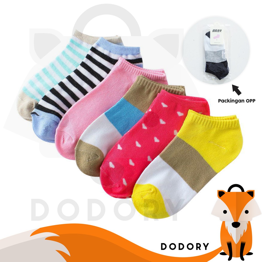 DODORY - Kaos Kaki Ankle  Kaos Kaki Pendek Polos dan Motif Semata Kaki