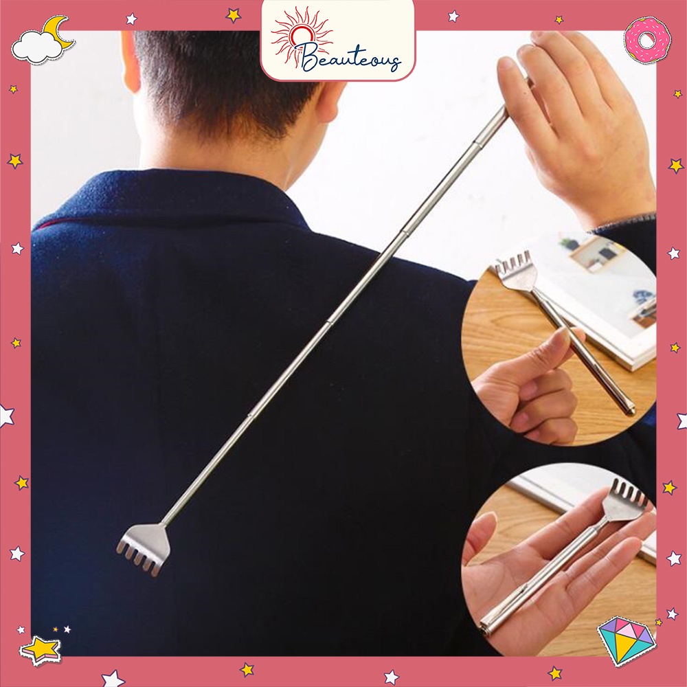 Alat Garuk Punggung Penggaruk Badan Teleskopic Extendable Back Scratcher Stainless