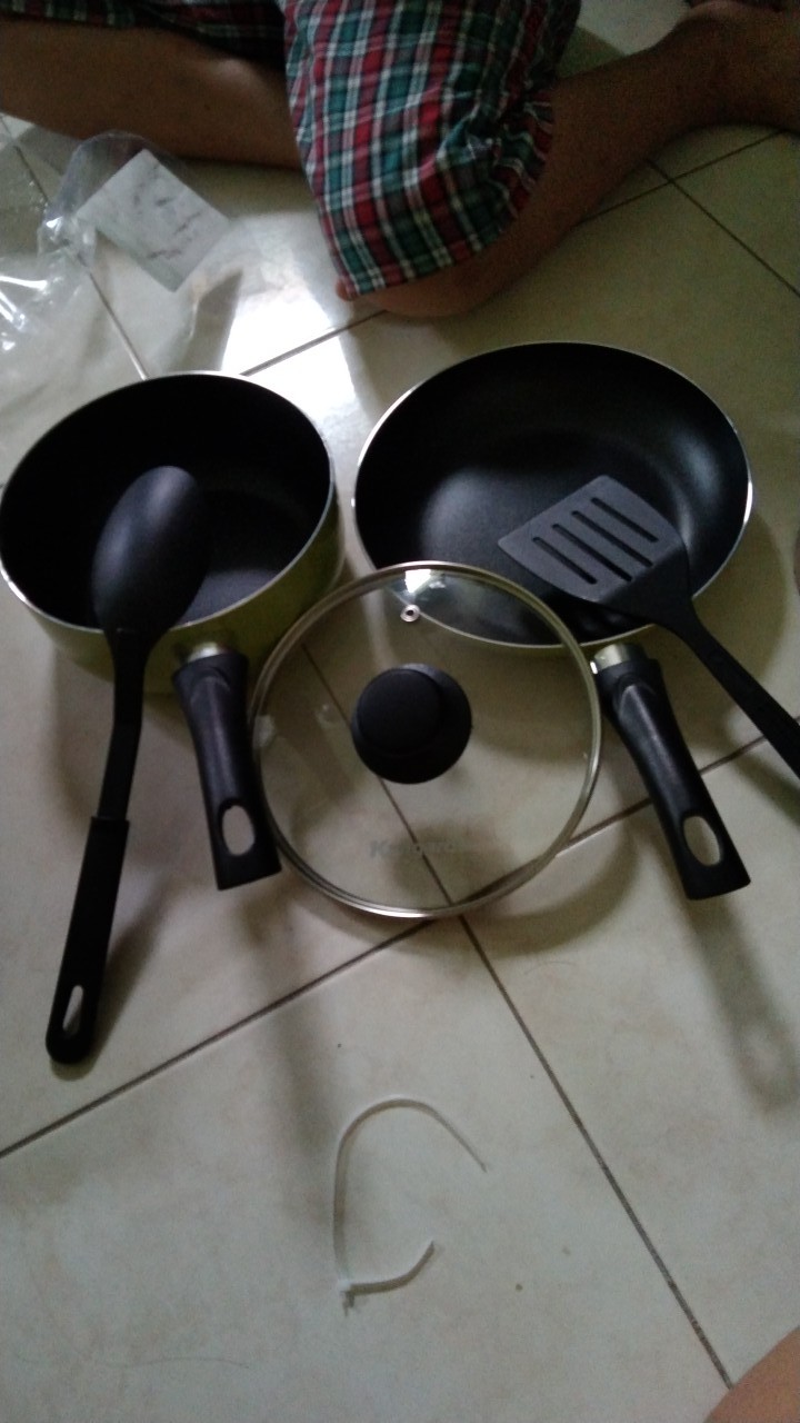 Panci Wajan Teflon Anti Lengket Tanpa Minyak Set Of 5 Kangaroo Emerald Cookware Panggang Serbaguna