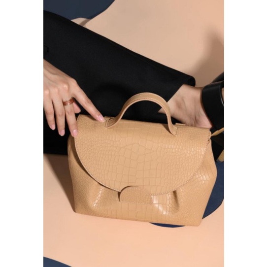 Boa Bag by Local Id Croco Cream