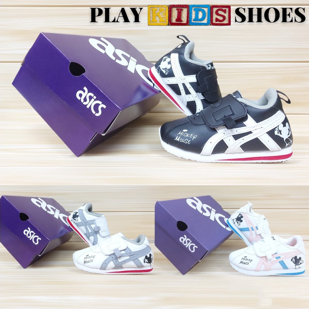SEPATU SNEAKER ANAK PEREMPUAN CEWEK SLIP ON VELCRO MOTIF MICKEY MOUSE SIZE 24-33