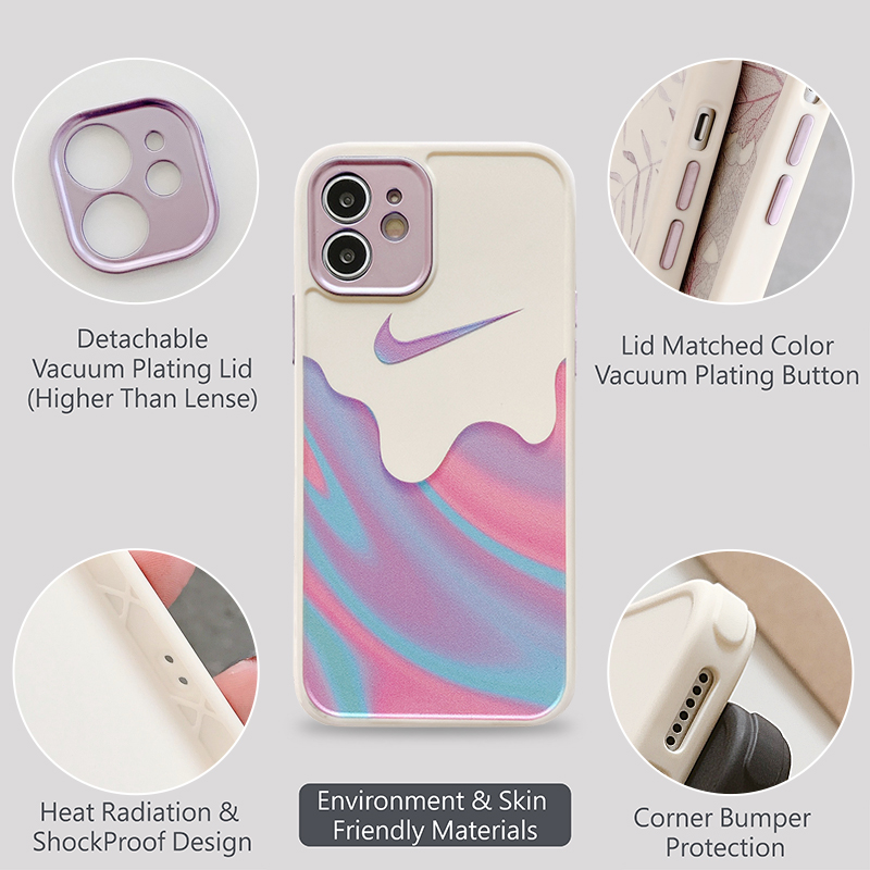 [Removable lens] Fashion brand sports shoes are suitable for iPhone 12 pro max iPhone Pro 11 iPhone 7 8 Plus X Xr Xs XsMax se2020 anti-drop and anti-drop full-cover lens