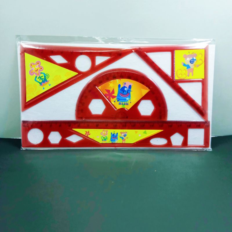 

Penggaris Geometri Matematika 1set 4Pcs