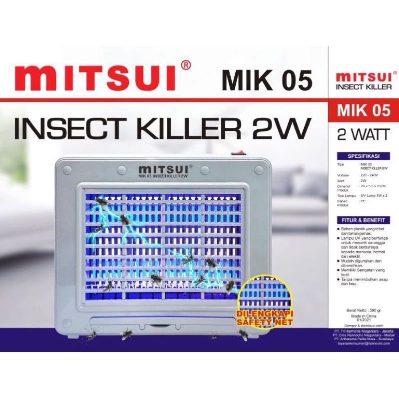 MITSUI PERANGKAP NYAMUK SERANGGA MIK-05 2 WATT 2W