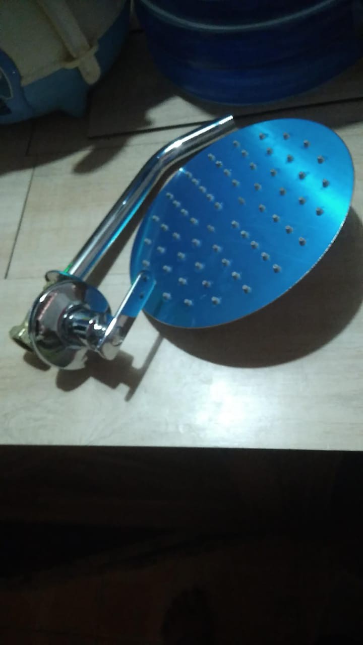 Paket Wall Shower Tanam Stainless Bulat 20cm