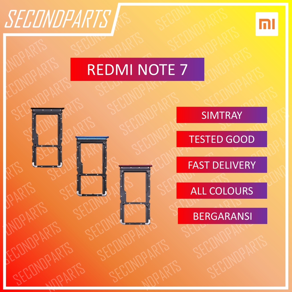 SIM TRAY SLOT SIM LOCK TEMPAT KARTU XIAOMI REDMI NOTE 7 ORIGINAL