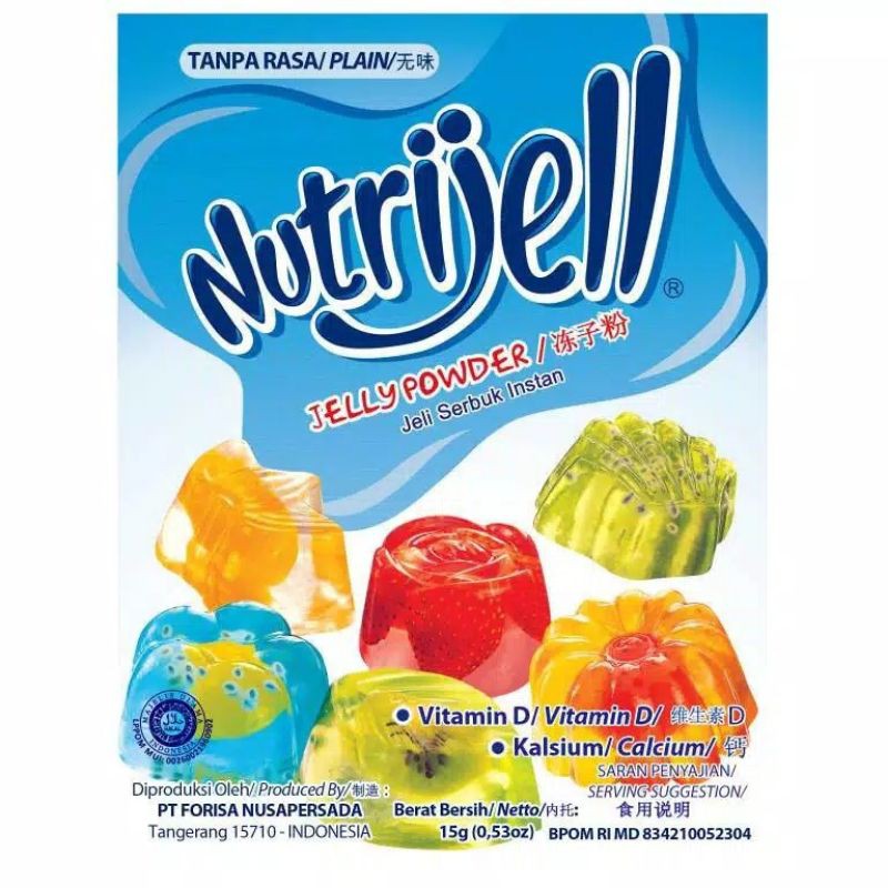 

NUTRIJEL PLAIN KEMASAN SASET 15 GRM