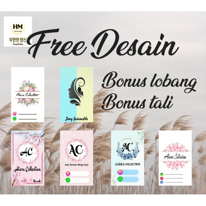 

hang tag murah/hang tag label/fre desain