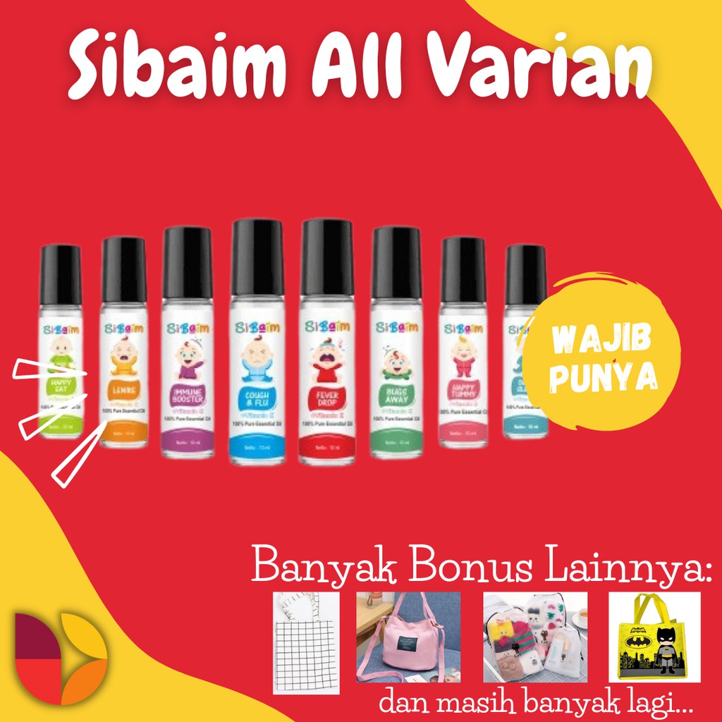 [ORIGINAL] SIBAIM Kids (Cessa Alternatif) Usia 2-8 tahun - Essential Oil Varian Lengkap